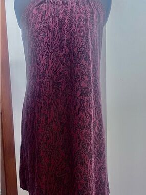 Eddie Bauer Red and Black Printed Tank Dress